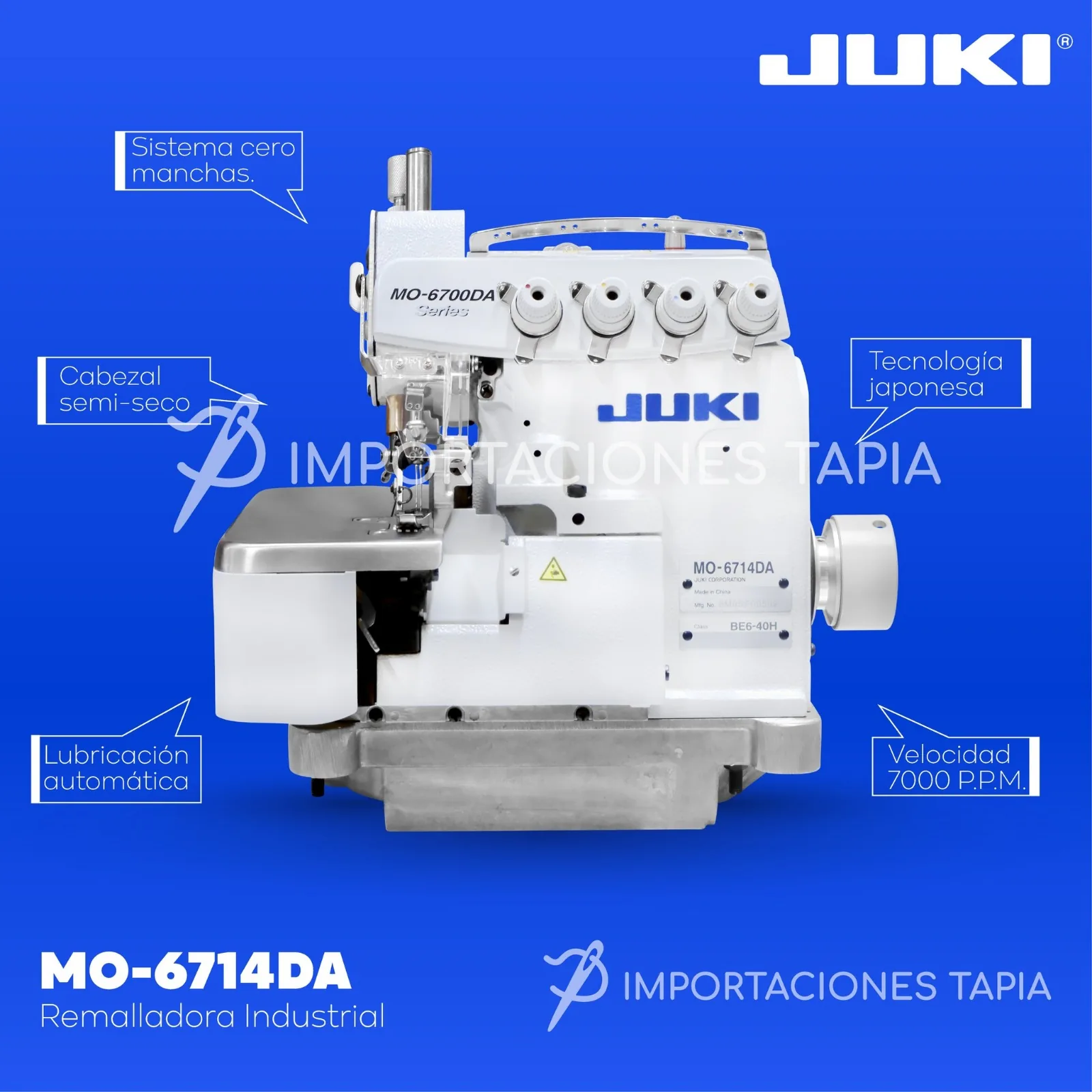 RECTA PROGRAMABLE CON PANEL ARRIBA JUKI
